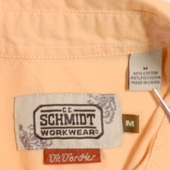 C.E. Schmidt Women’s Western Orange Long Sleeve Pearl Snap Shirt – Size: Medium - Picture 9 of 9